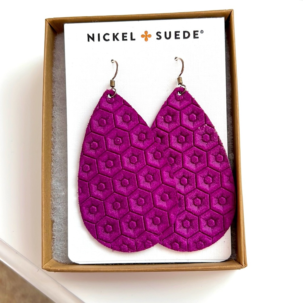 Nickel and Suede Earrings